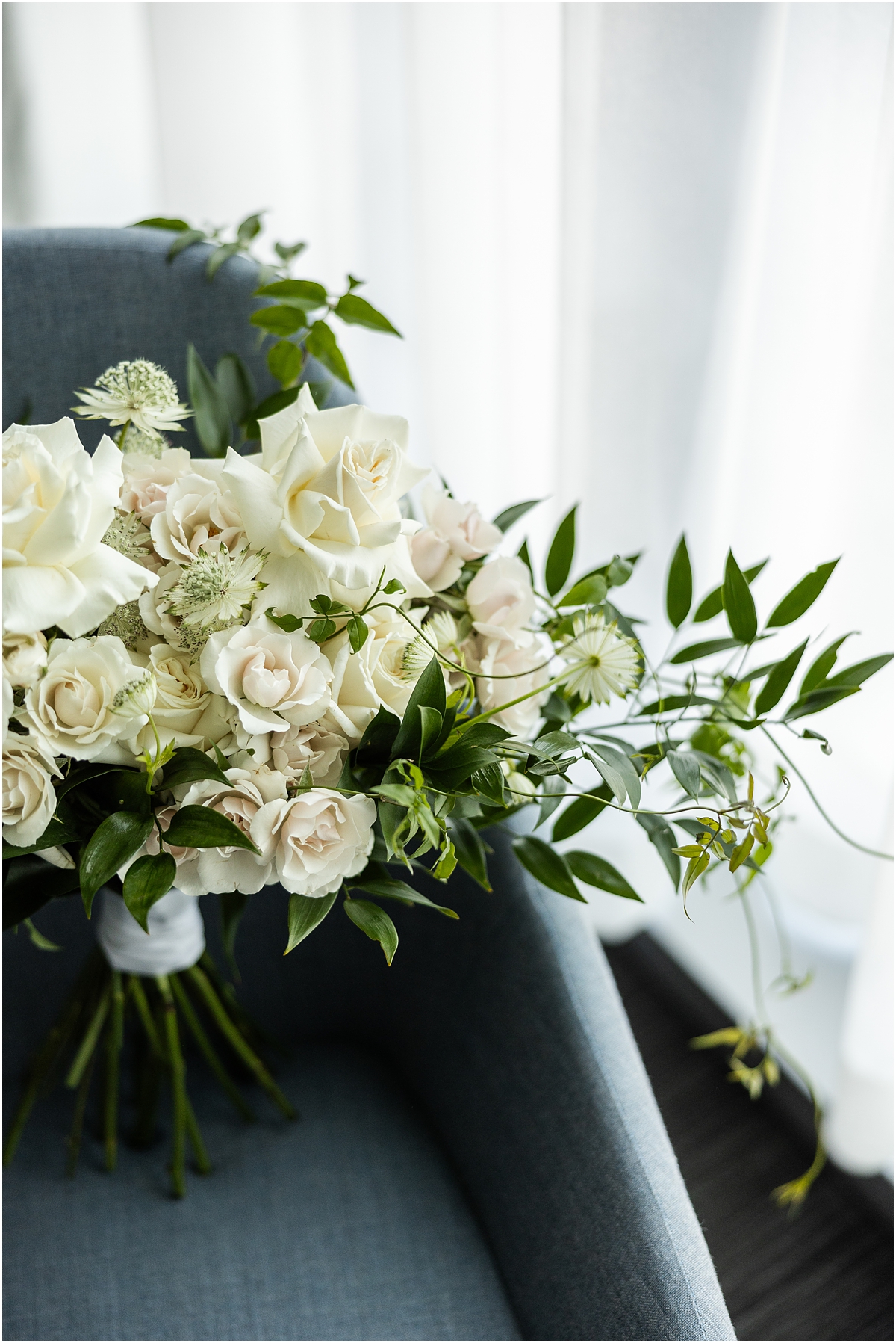classic white flower bridal bouquet from Chic Garden Inspired Wedding