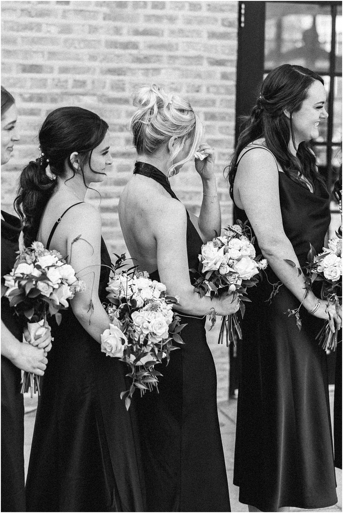 bridesmaids during wedding ceremony