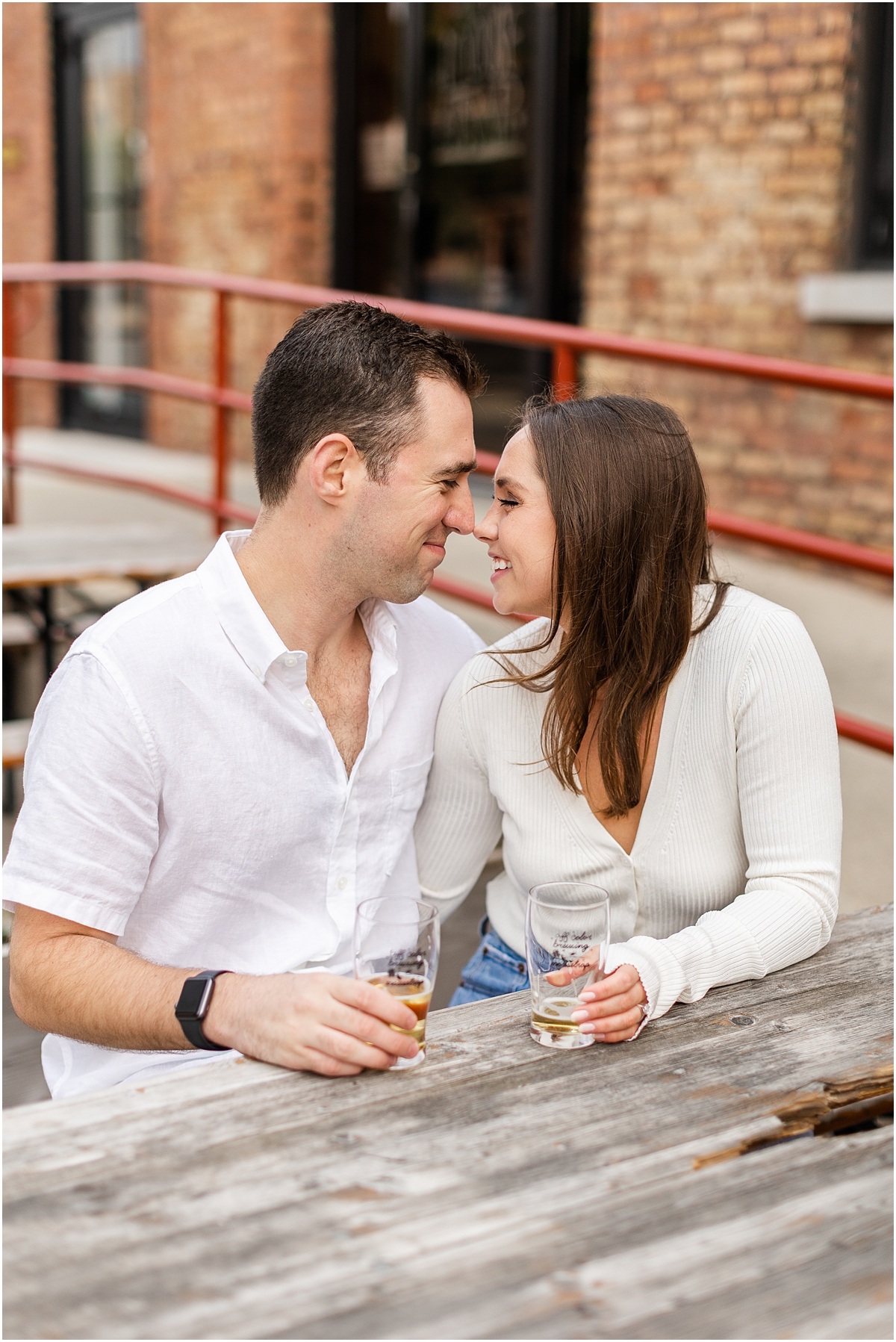 Chicago Engagement Session at Local Brewery