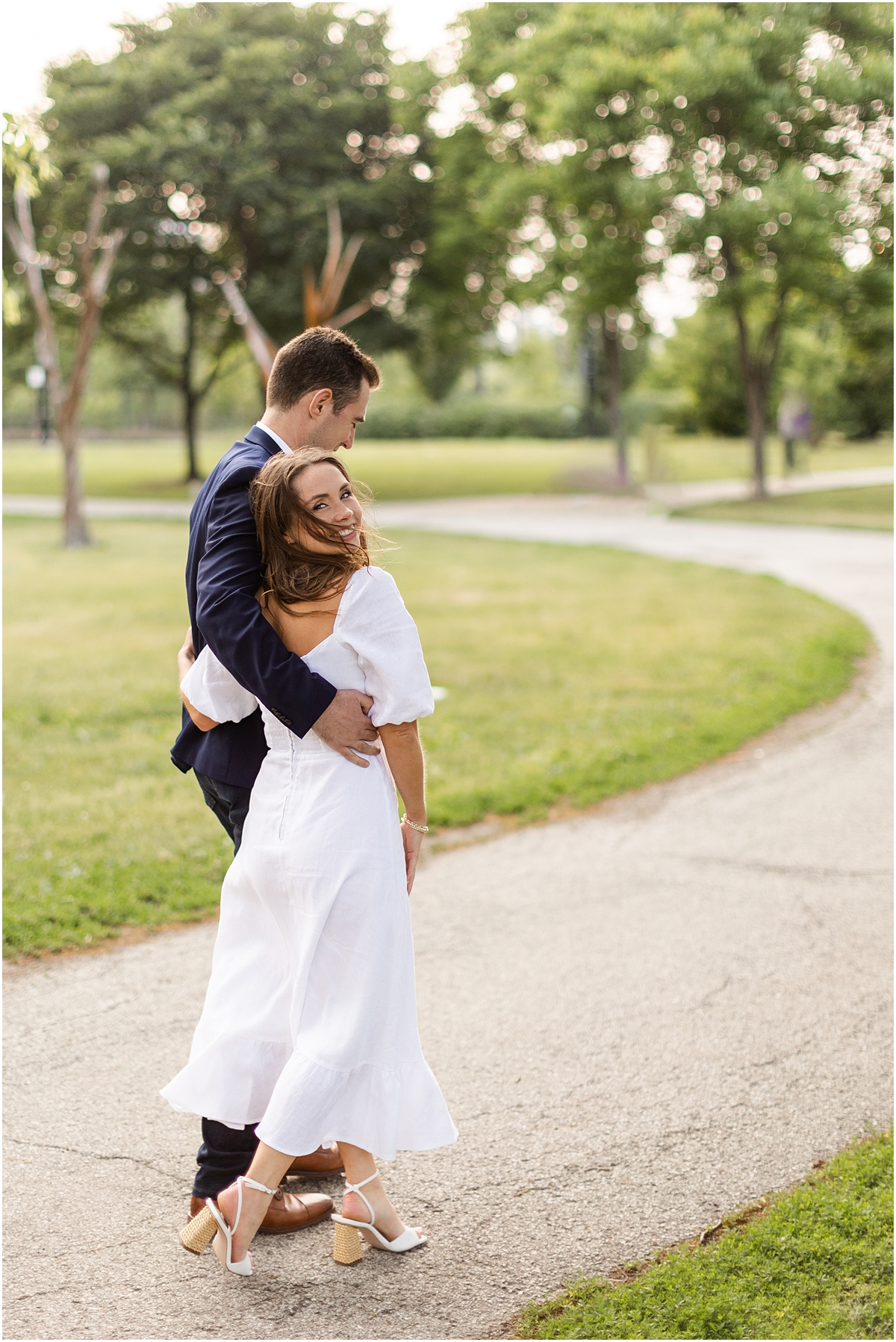 timeless engagement portraits in Gold Coast Chicago