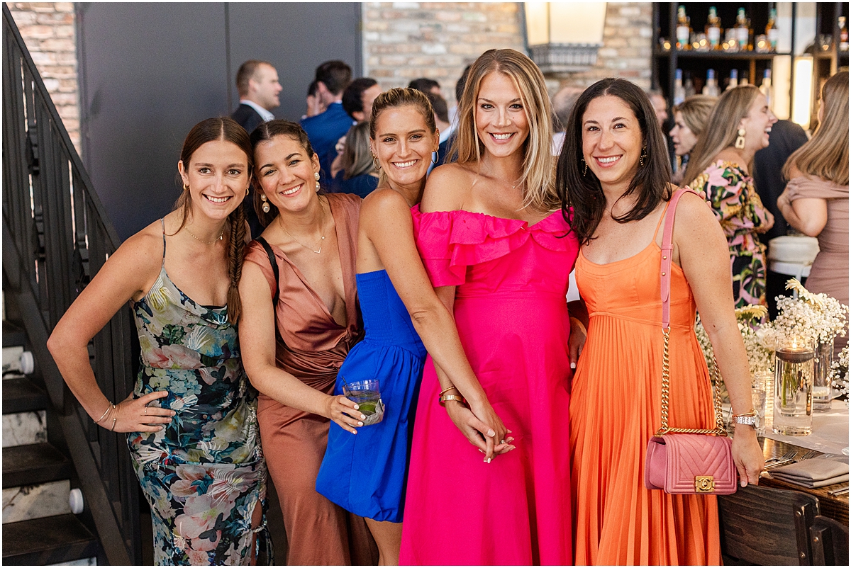 wedding guests mingle at Chic Chicago Wedding Celebration at City Hall Chicago Events