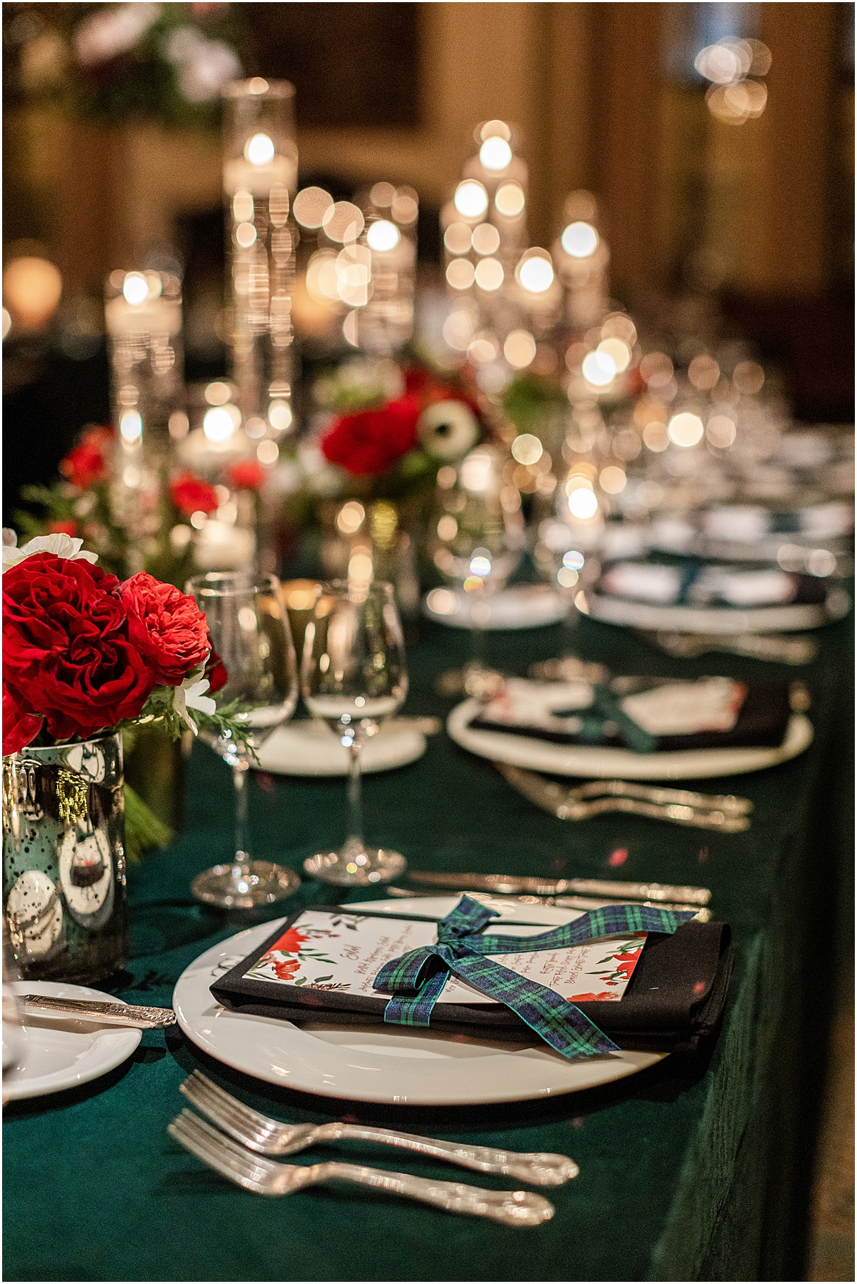 tablescape design from Chicago Club Winter Wedding