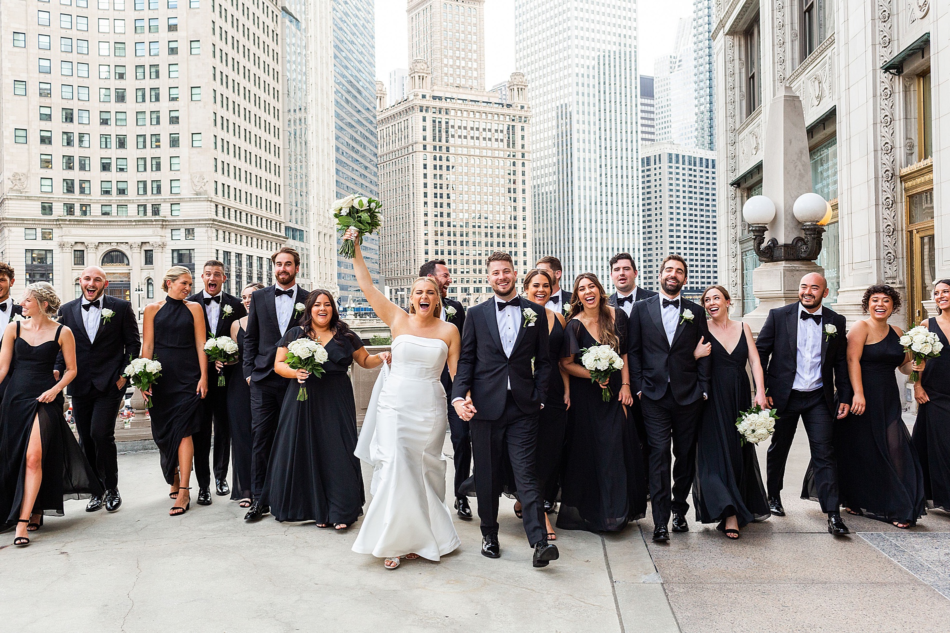 bridal party portraits from Chicago wedding photographer 