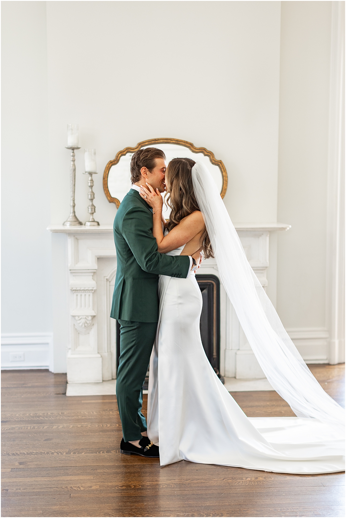 bride and groom kiss at The Covenant At Murray Mansion 
