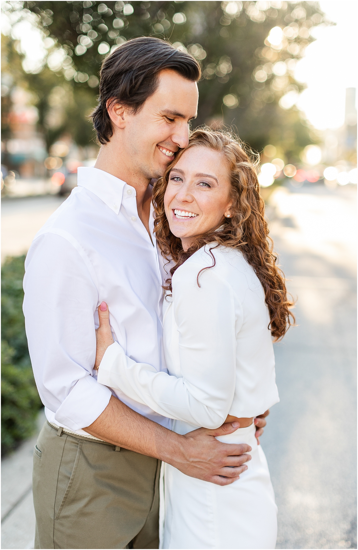 romantic engagement portraits from West Loop and North Avenue Engagement Session