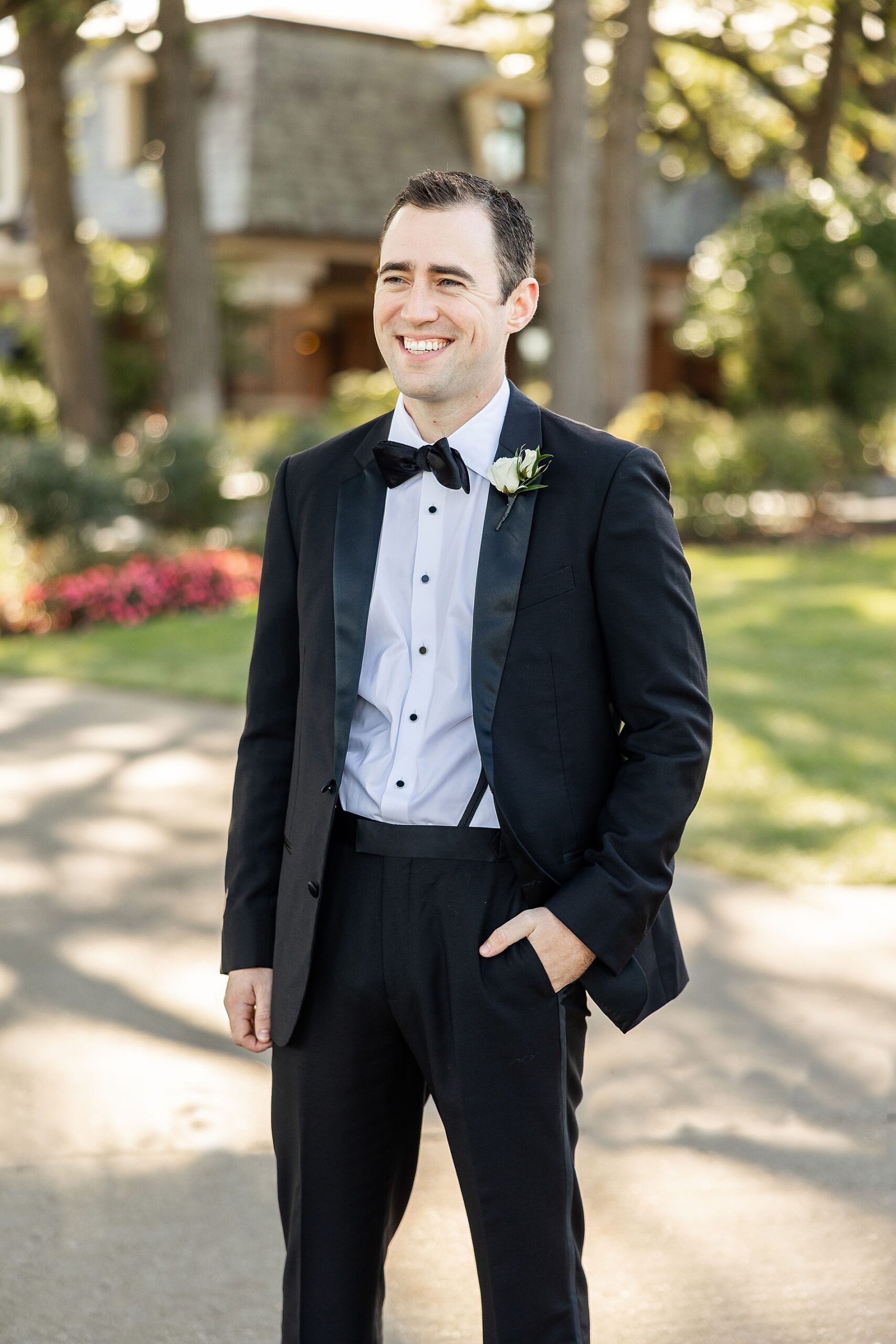groom portraits from Fall Butterfield Country Club Wedding
