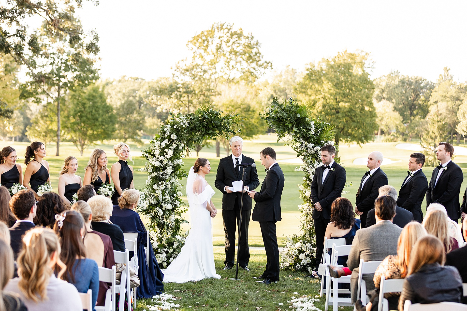 Fall Butterfield Country Club Wedding ceremony