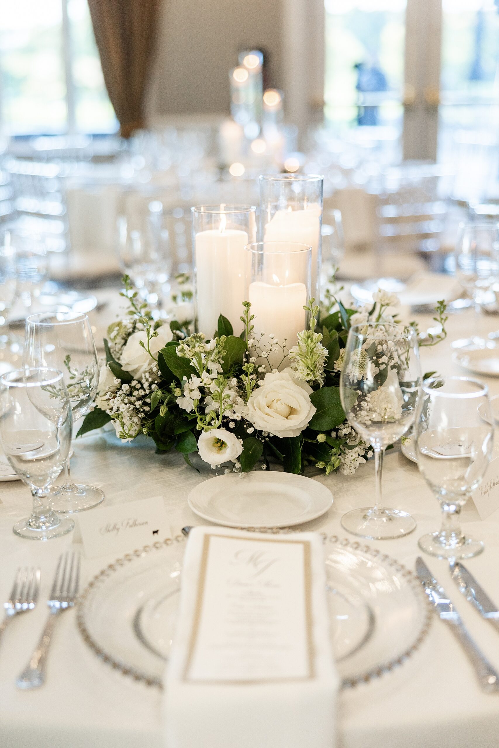 elegant wedding reception details 