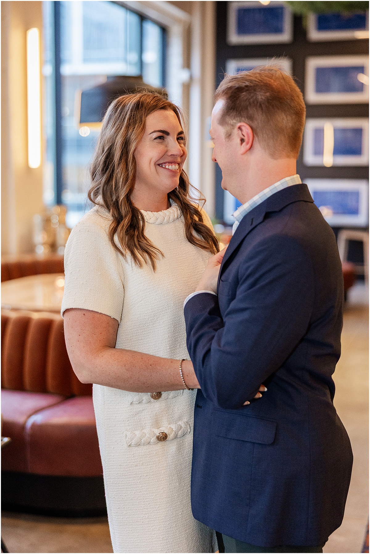 couple's photos from rehearsal dinner