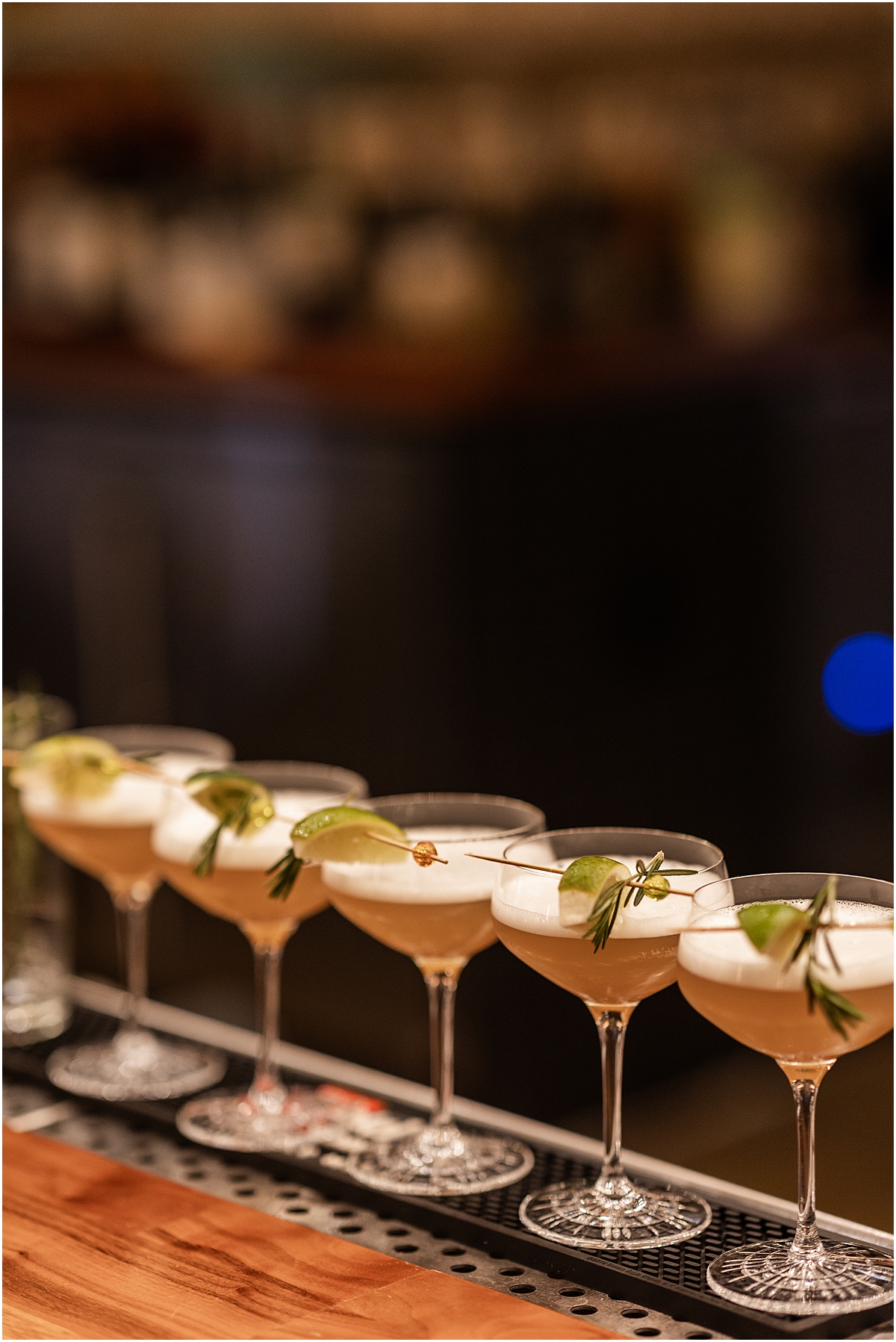 specialty drinks from rehearsal dinner