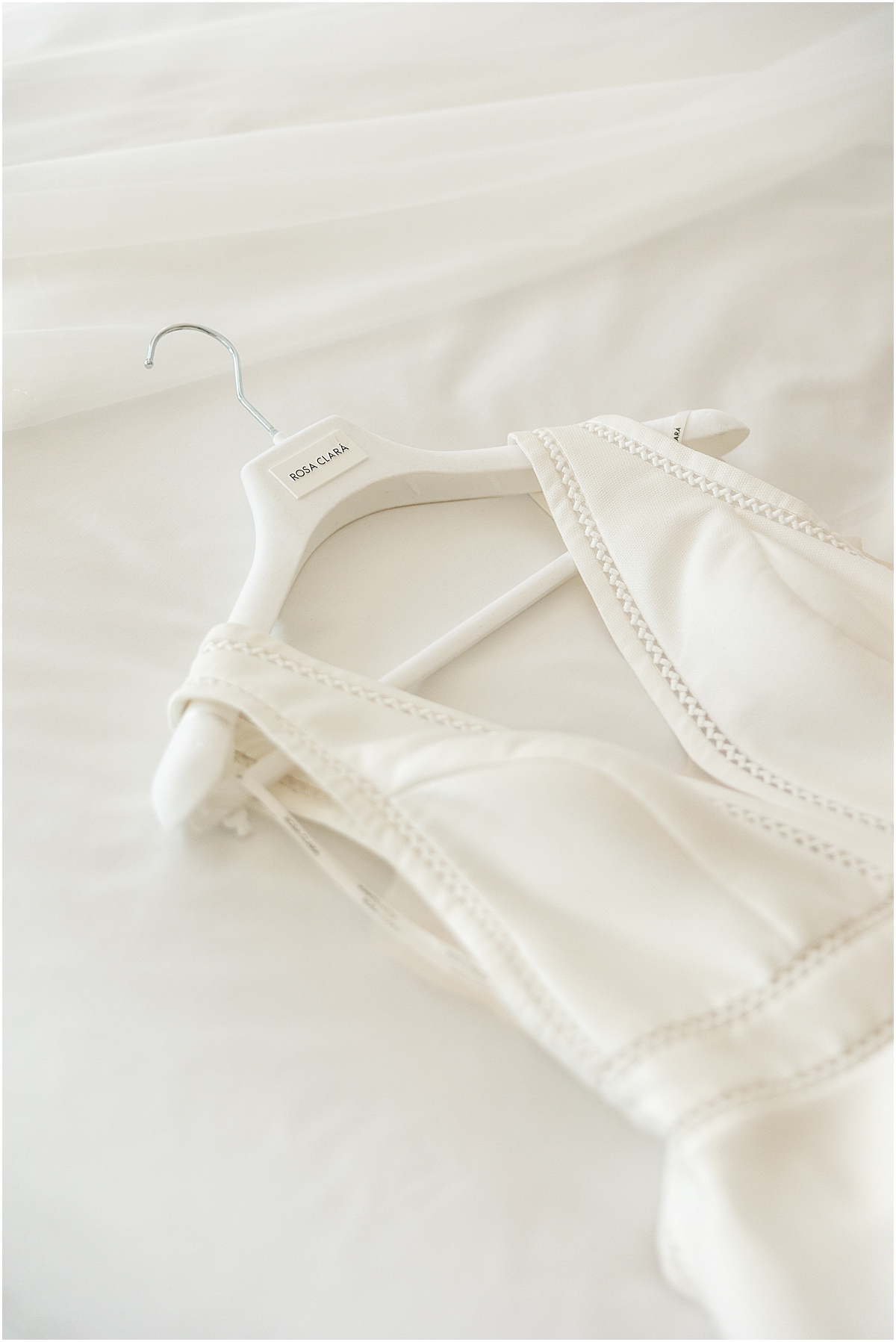 wedding dress on hanger