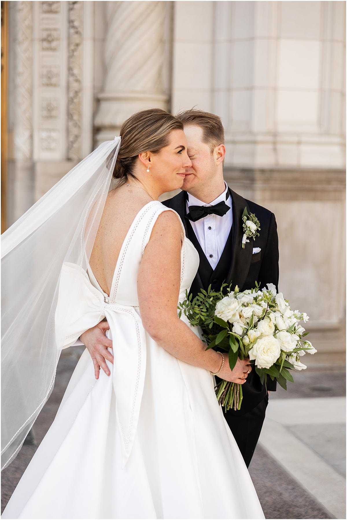 Bride and groom photos from Spring Wedding at Chicago Winery