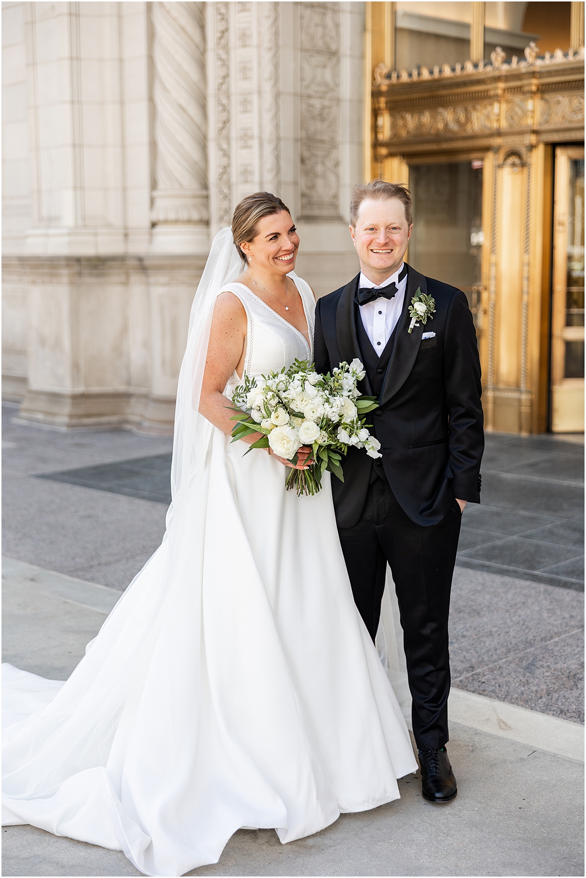 Wrigley Building Wedding Photos from Spring Wedding at Chicago Winery