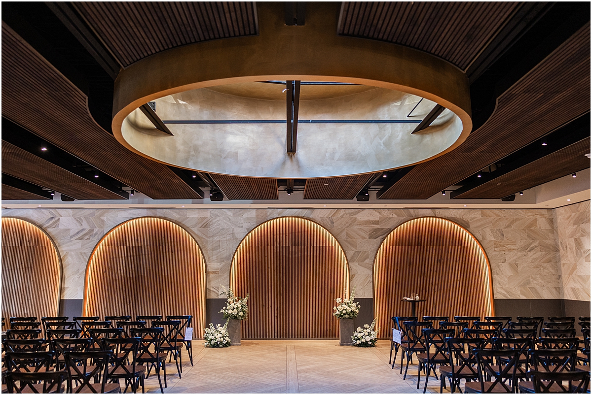 Spring Wedding ceremony inside Chicago Winery