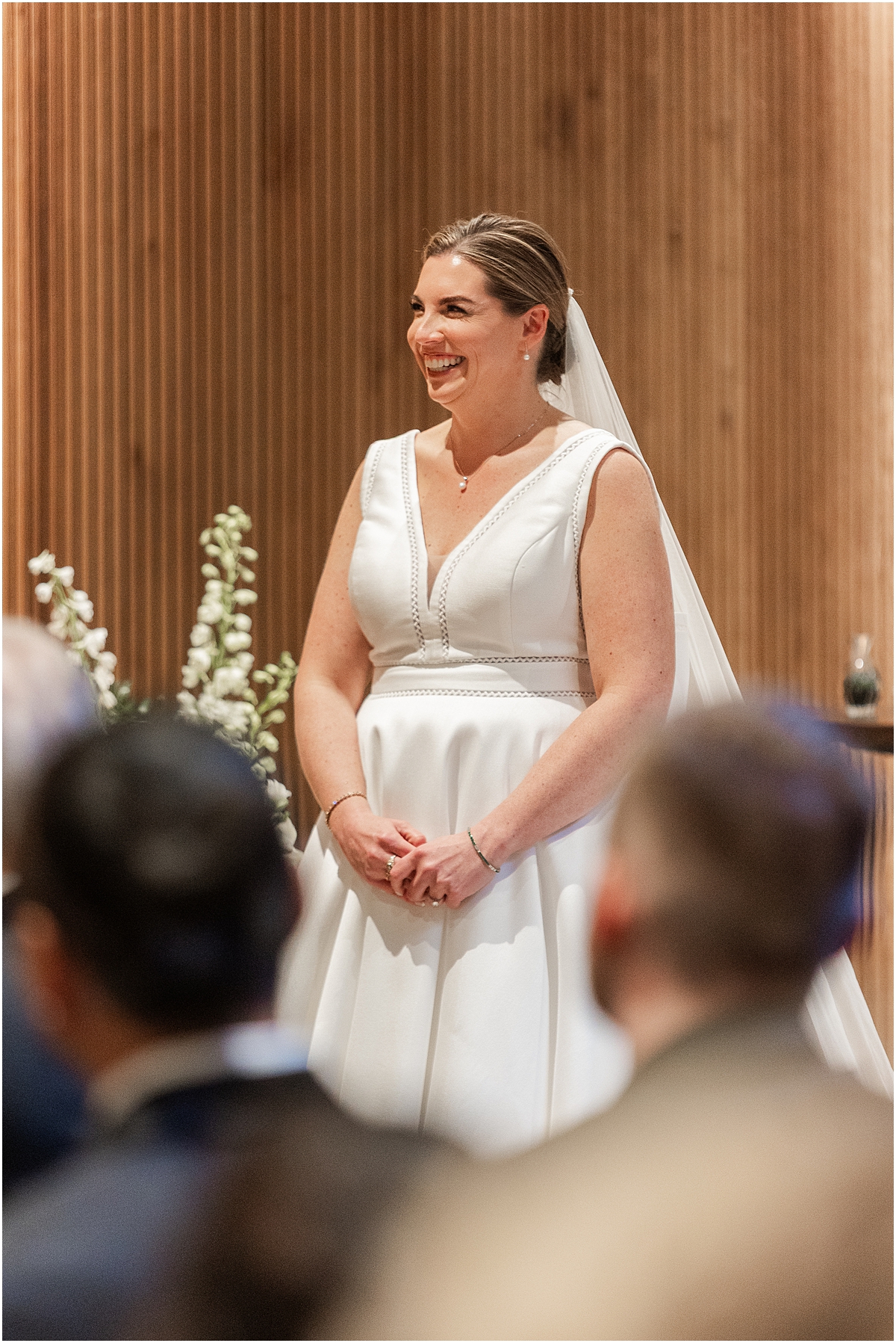 bride during Spring Wedding ceremony at Chicago Winery