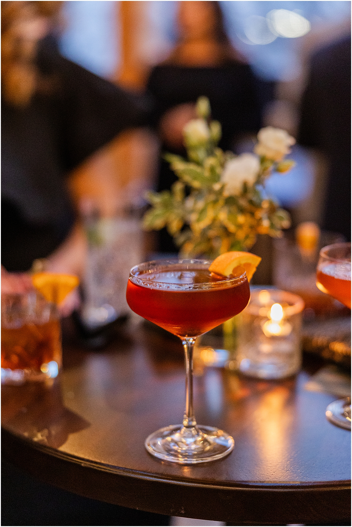 cocktails from wedding reception at Chicago Winery