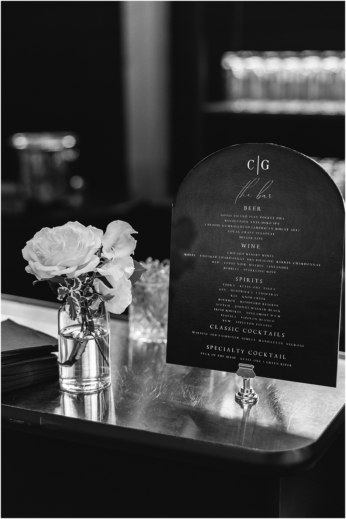 wedding bar sign