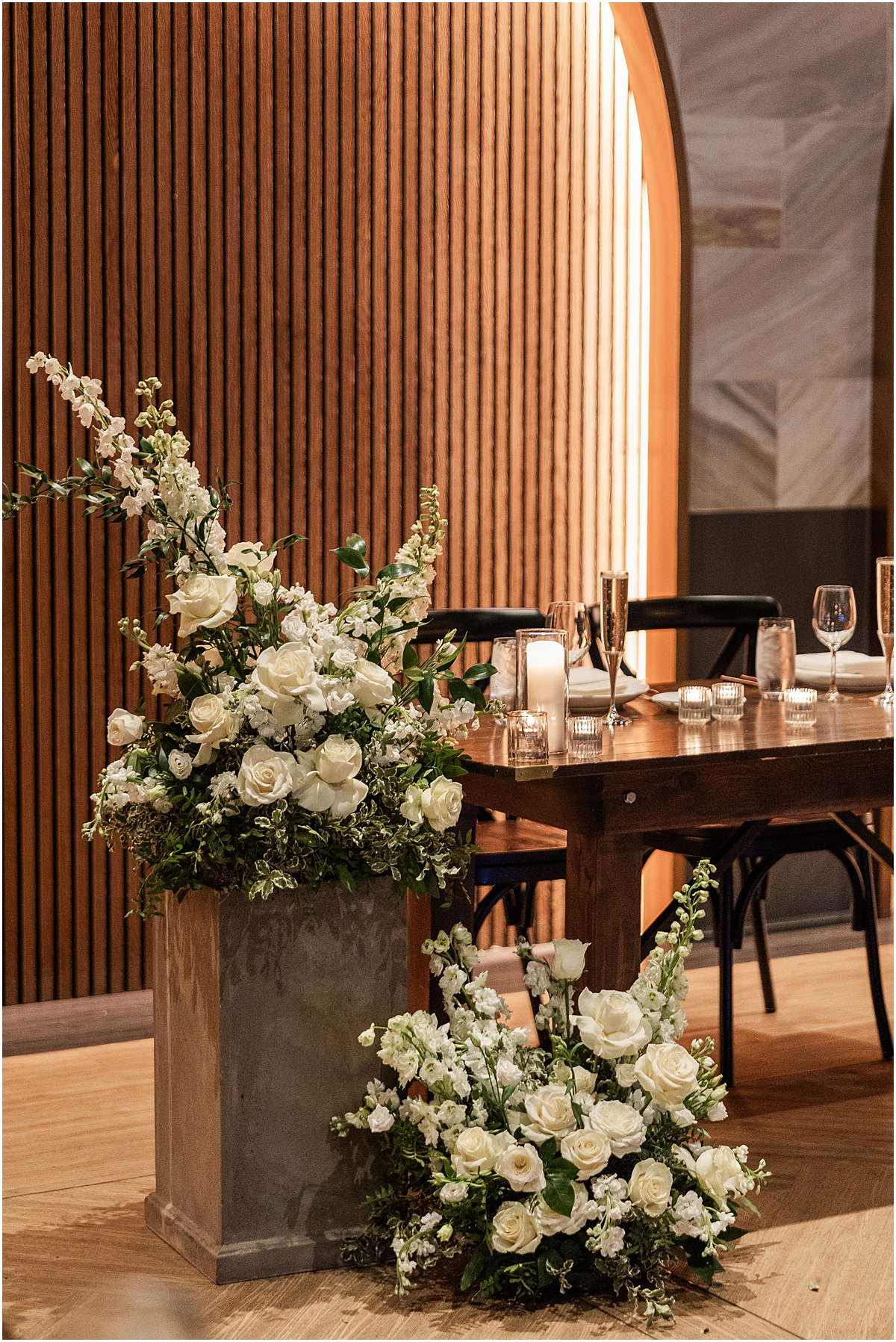 flower arrangements from Spring Wedding at Chicago Winery