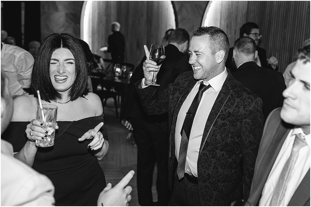 guests mingle on dance floor