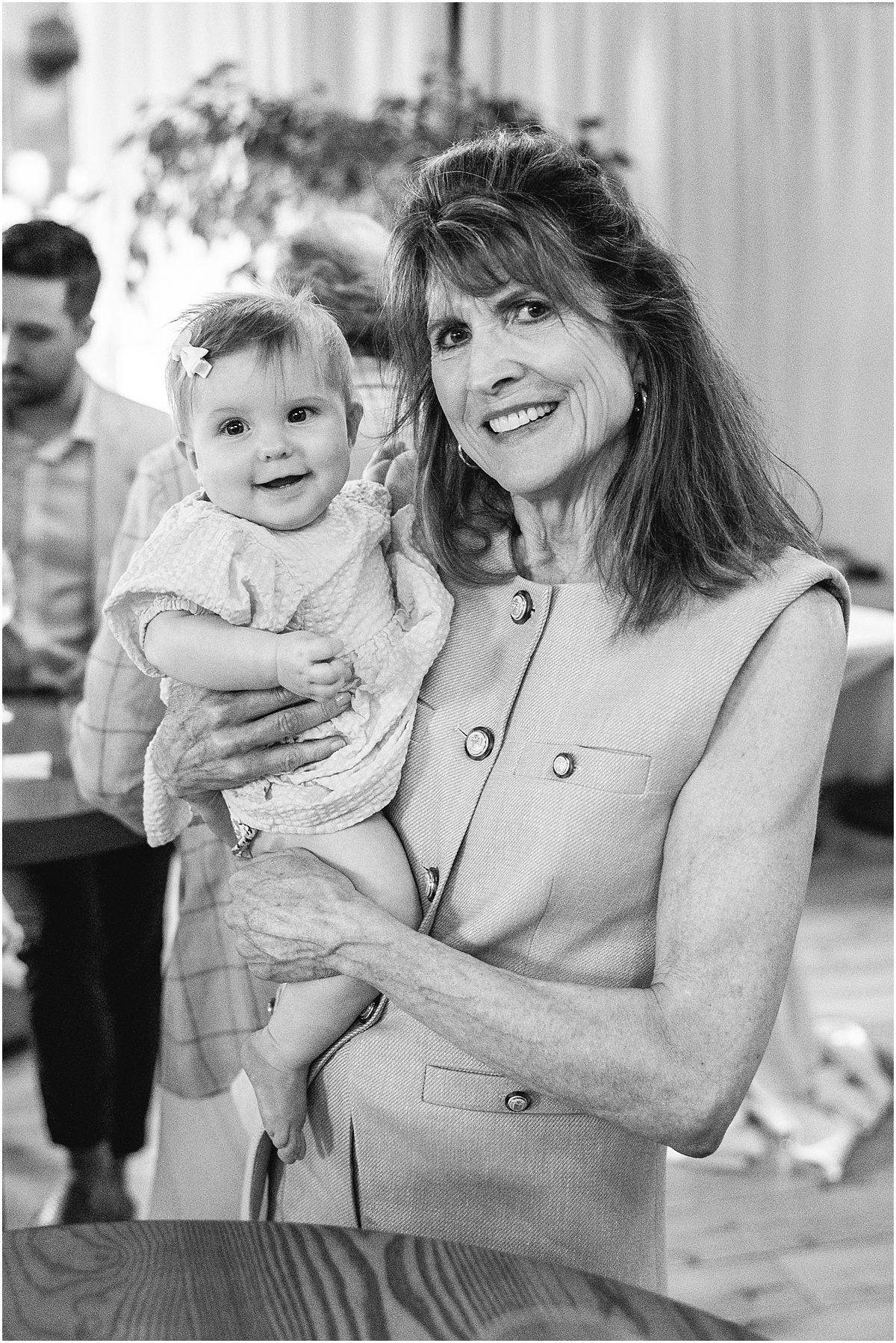 woman holds baby
