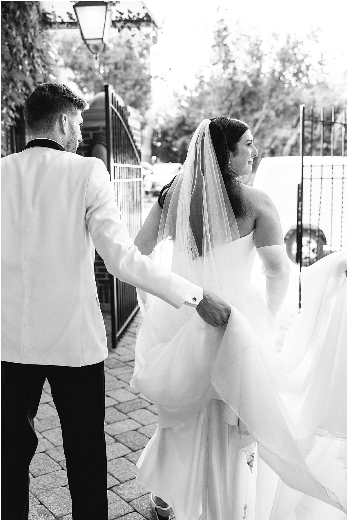 newlyweds exit wedding ceremony.