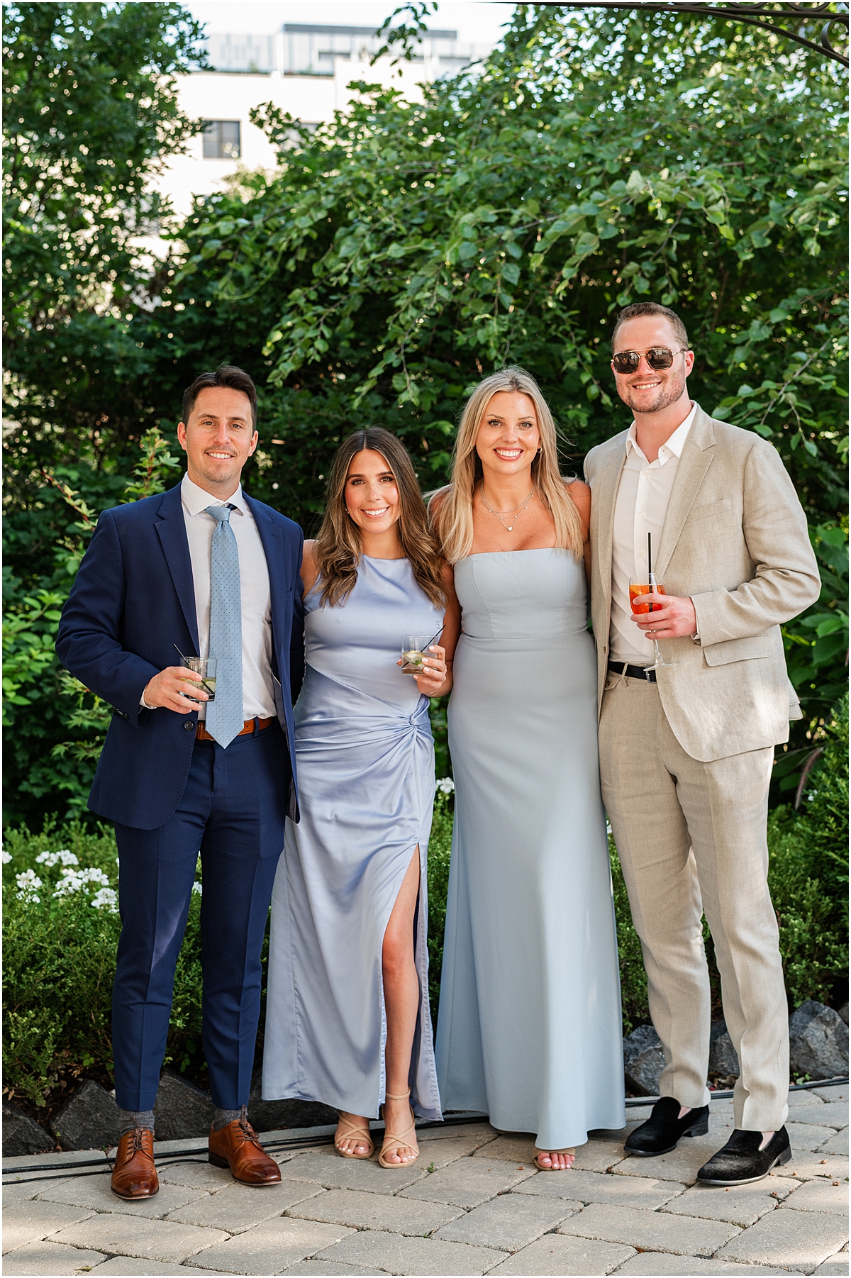 wedding guests at Galleria Marchetti Summer Wedding