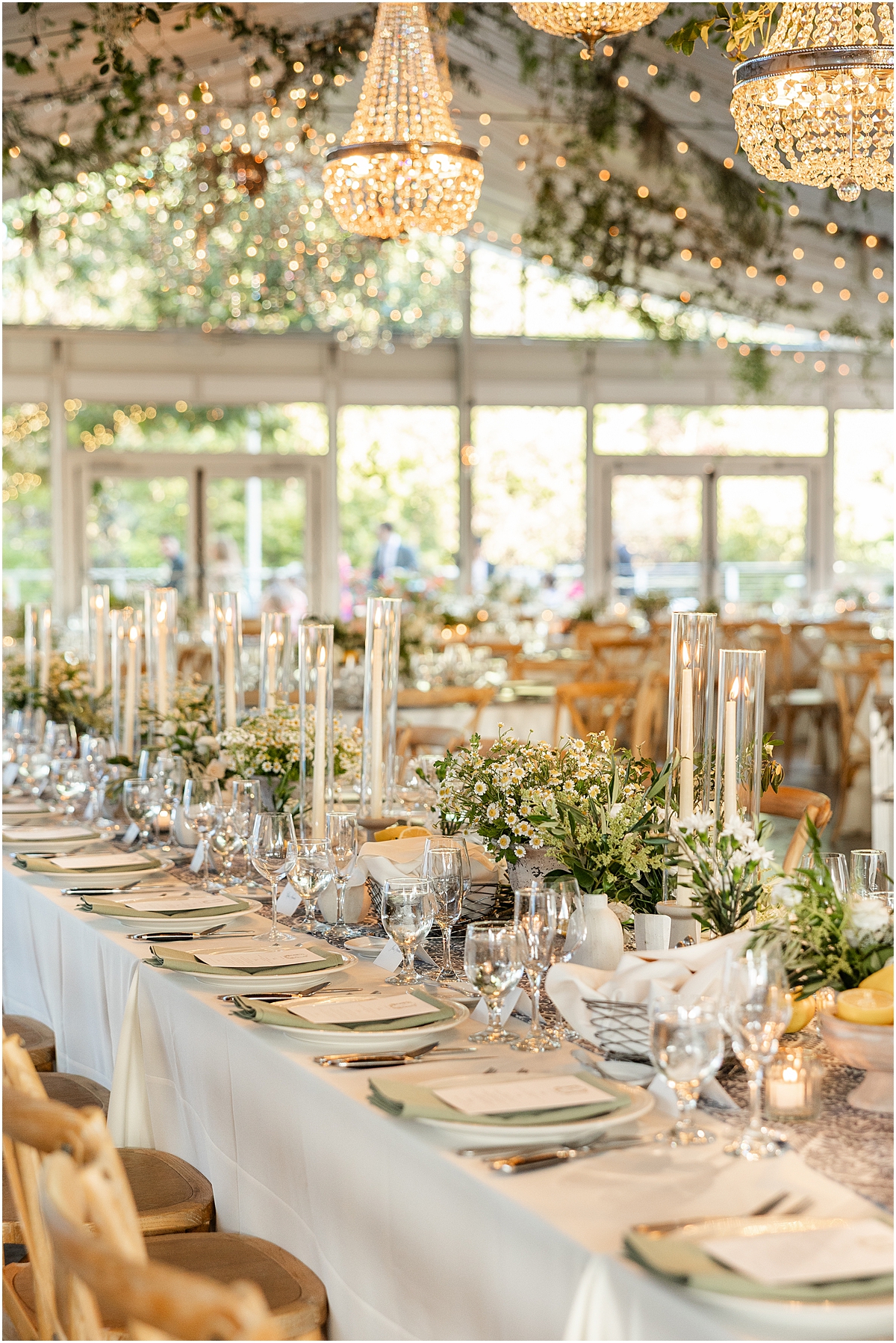 formal tablescape at Galleria Marchetti Wedding reception in Chicago
