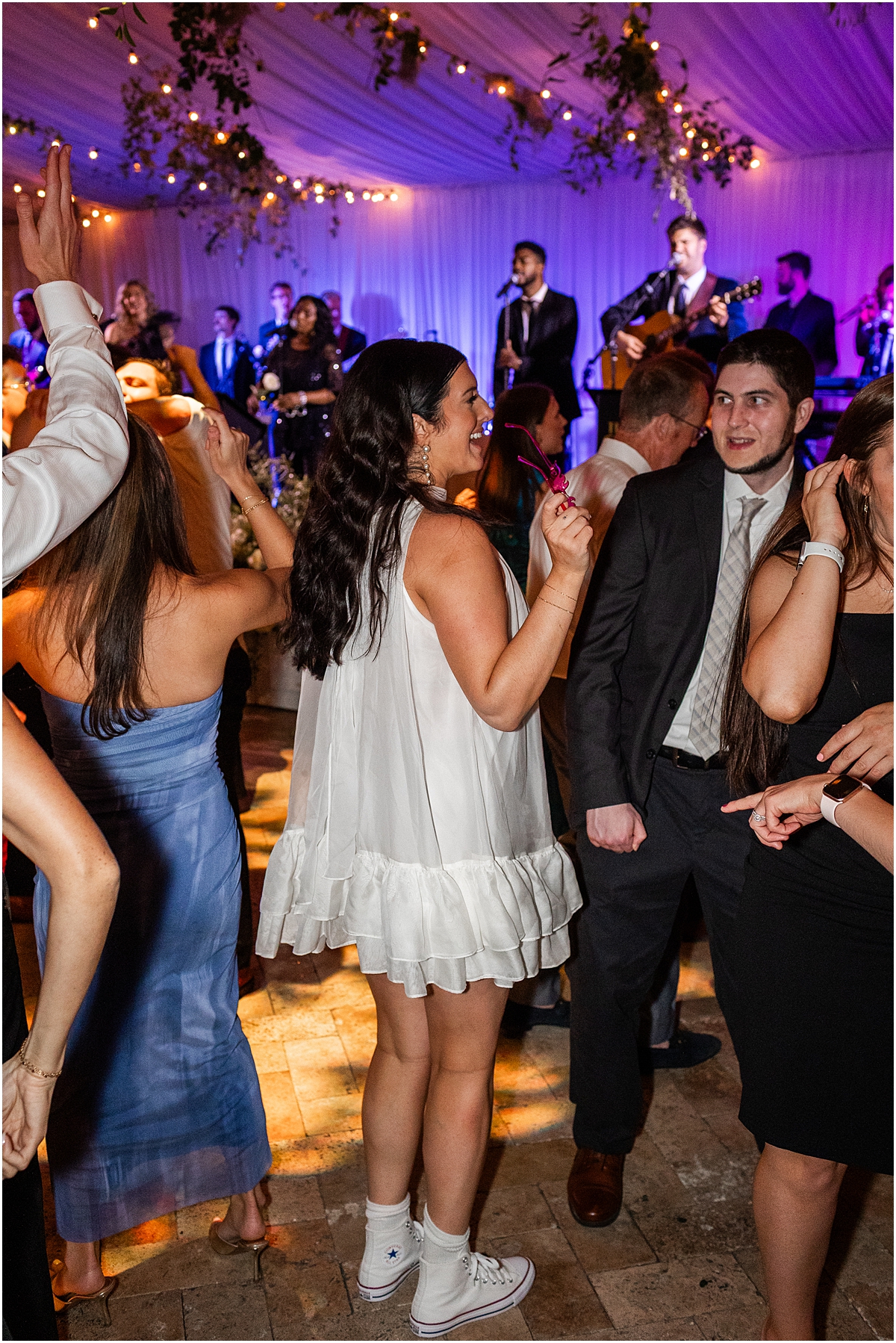 bride in reception dress