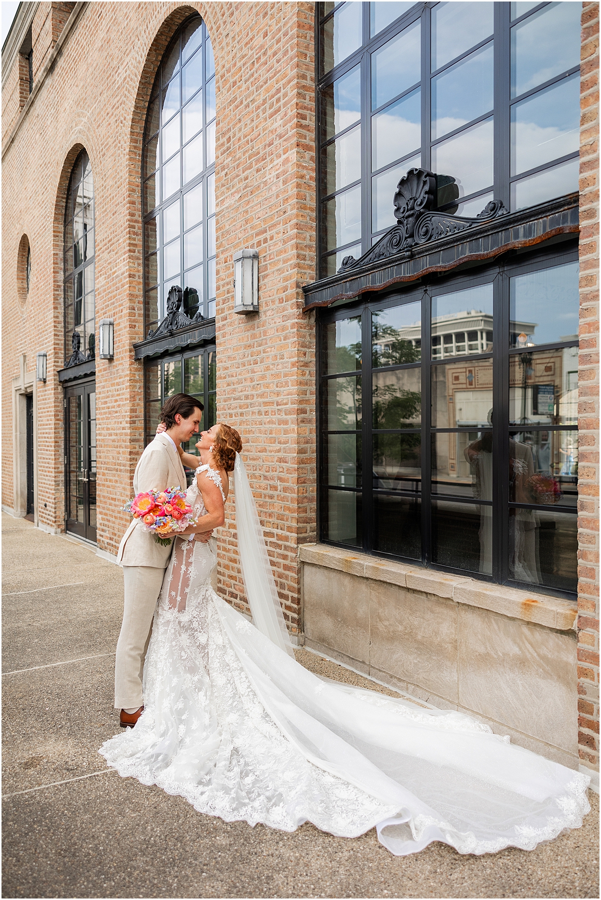 Summer Wedding portraits at Revel Motor Row in Chicago