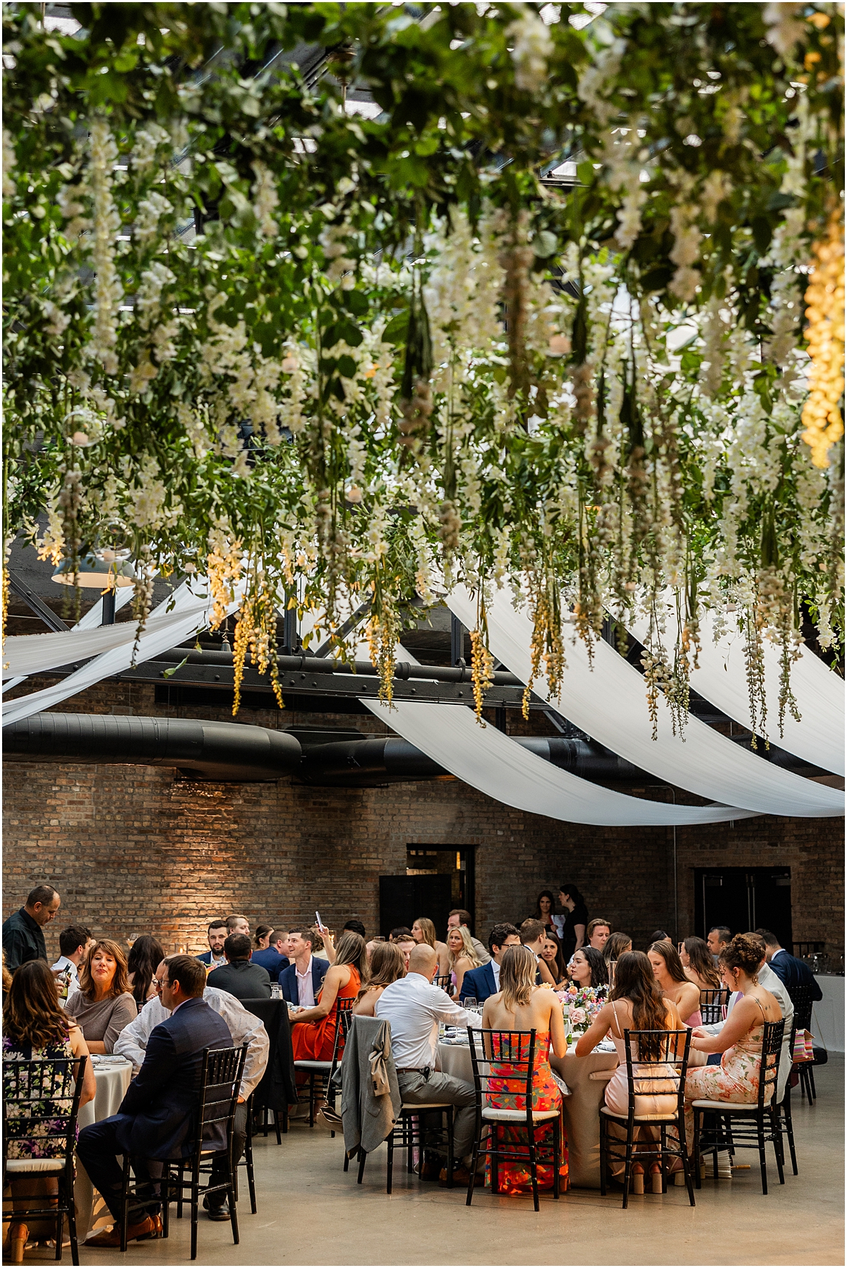 Summer Wedding reception at Revel Motor Row in Chicago