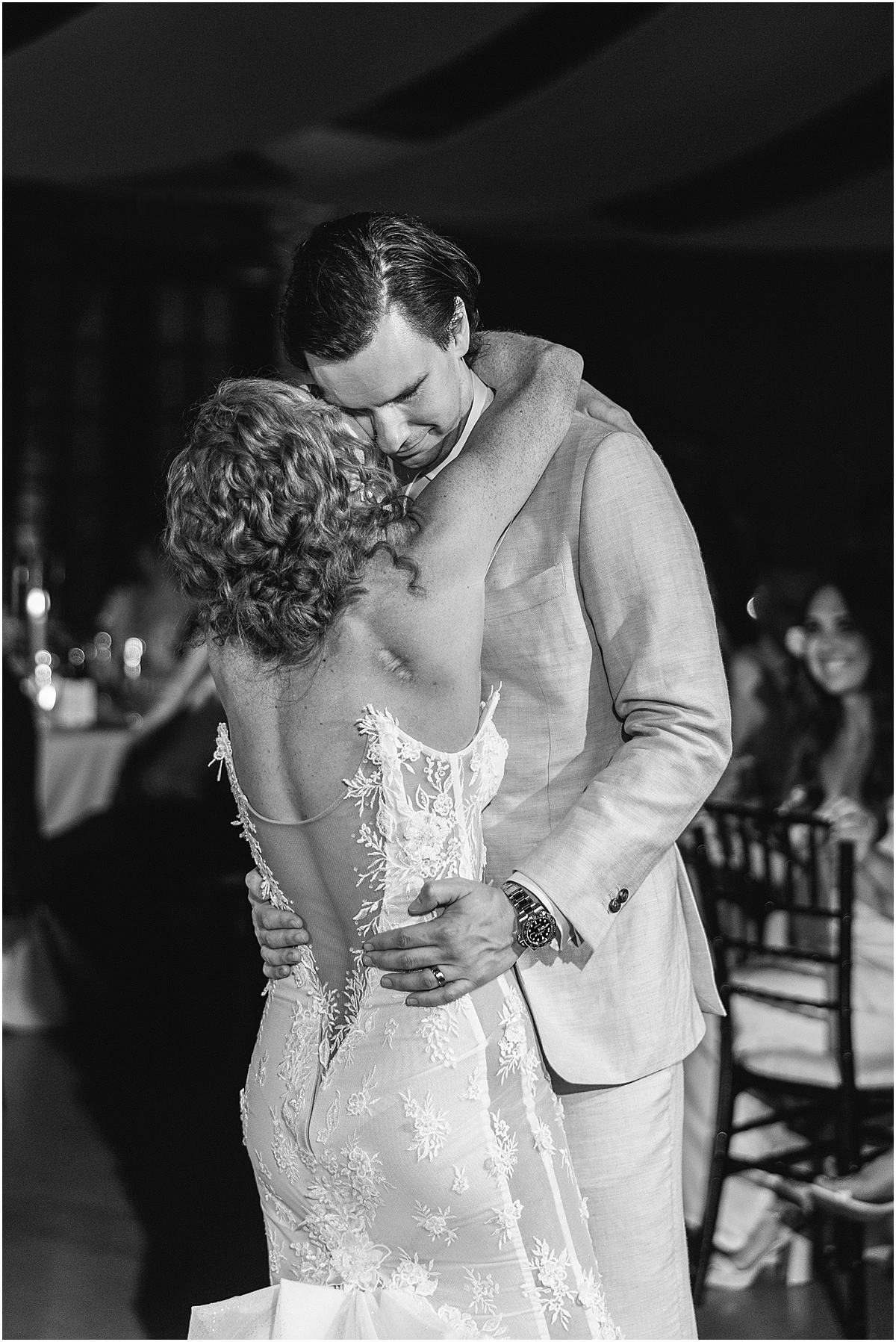 timeless black and white wedding photo