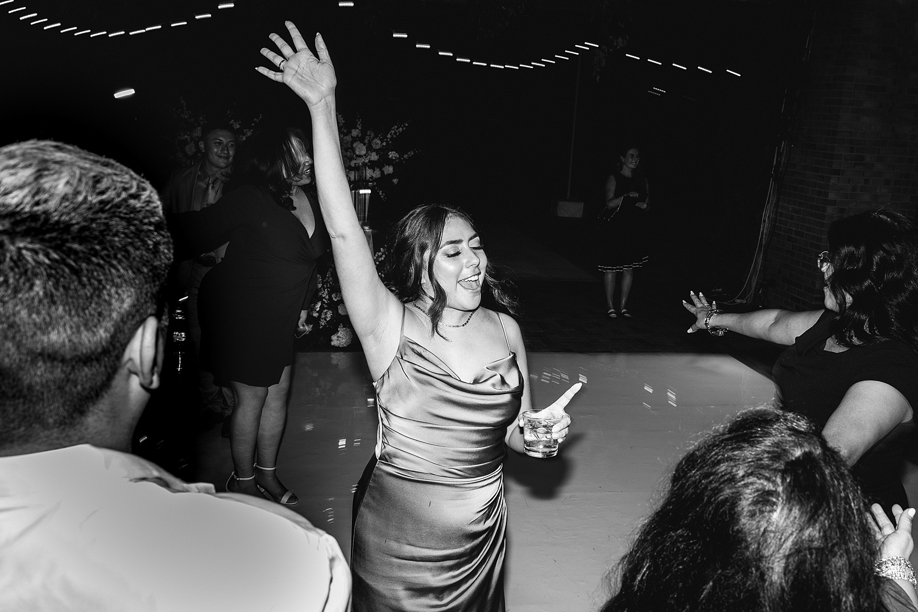 wedding guest on dance floor