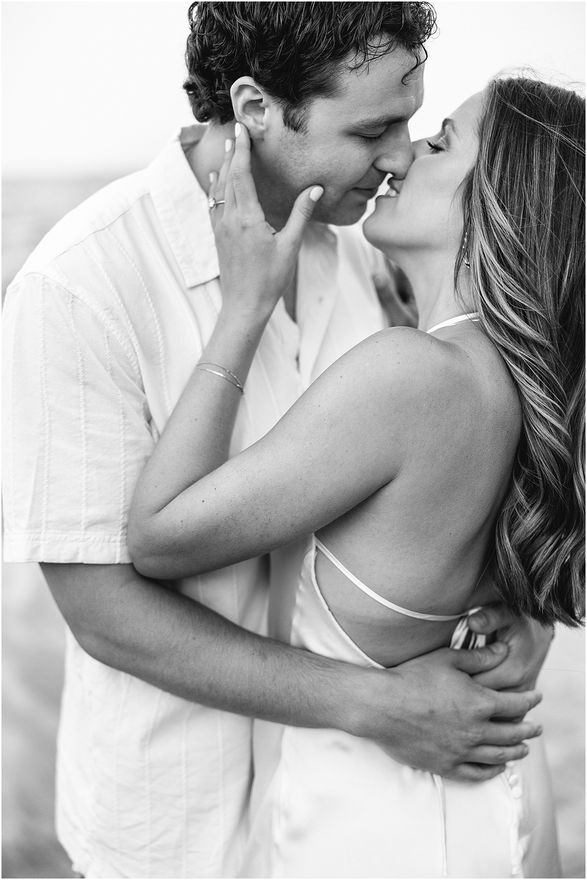 timeless black and white engagement photos