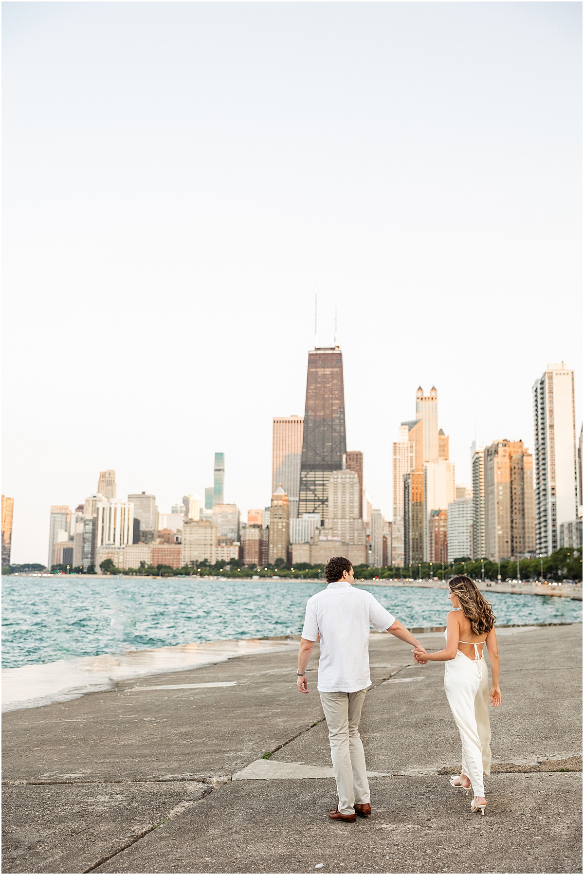 Romantic Summer Chicago Engagement Session at North Avenue Beach