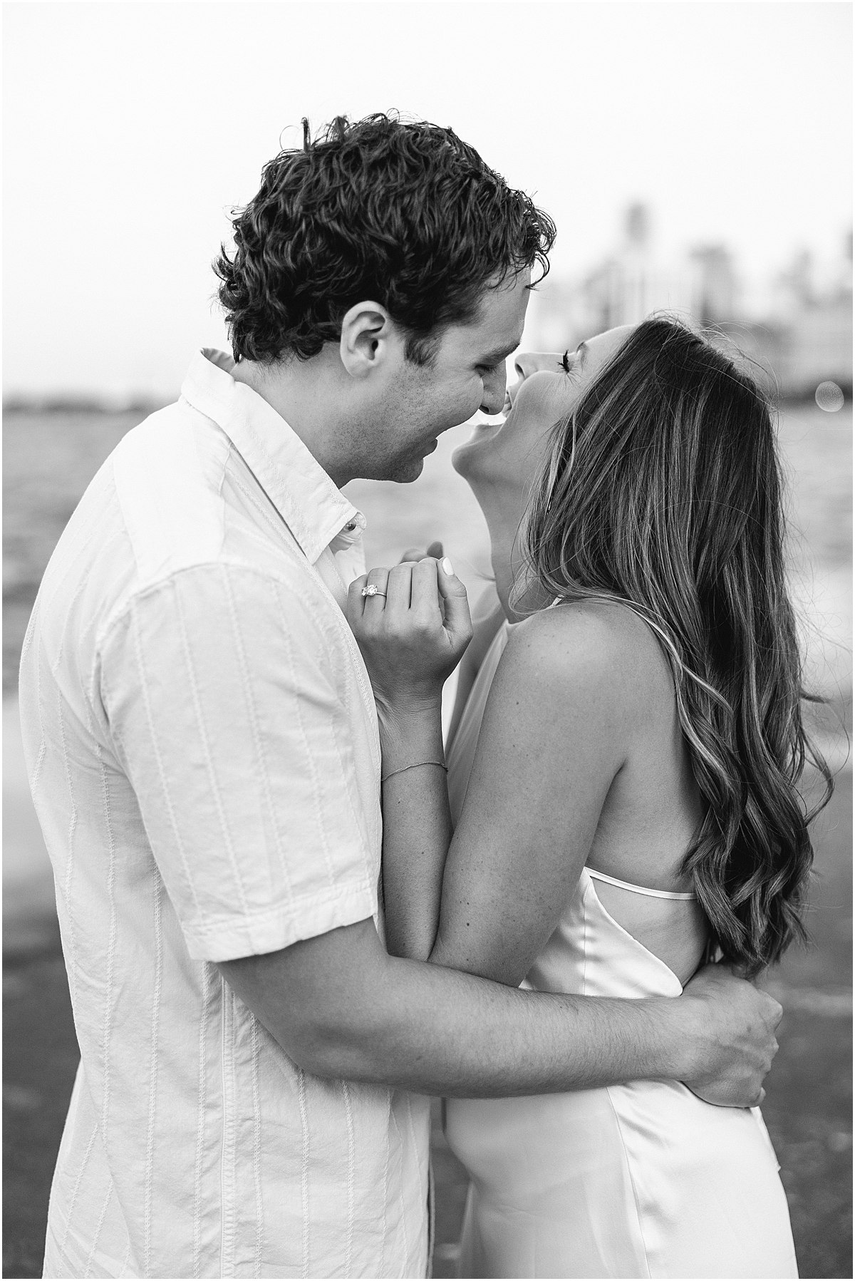 candid engagement portraits 