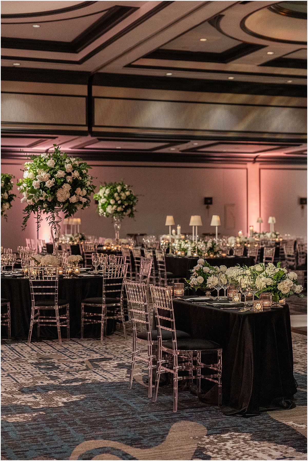 classic and elegant wedding reception details 