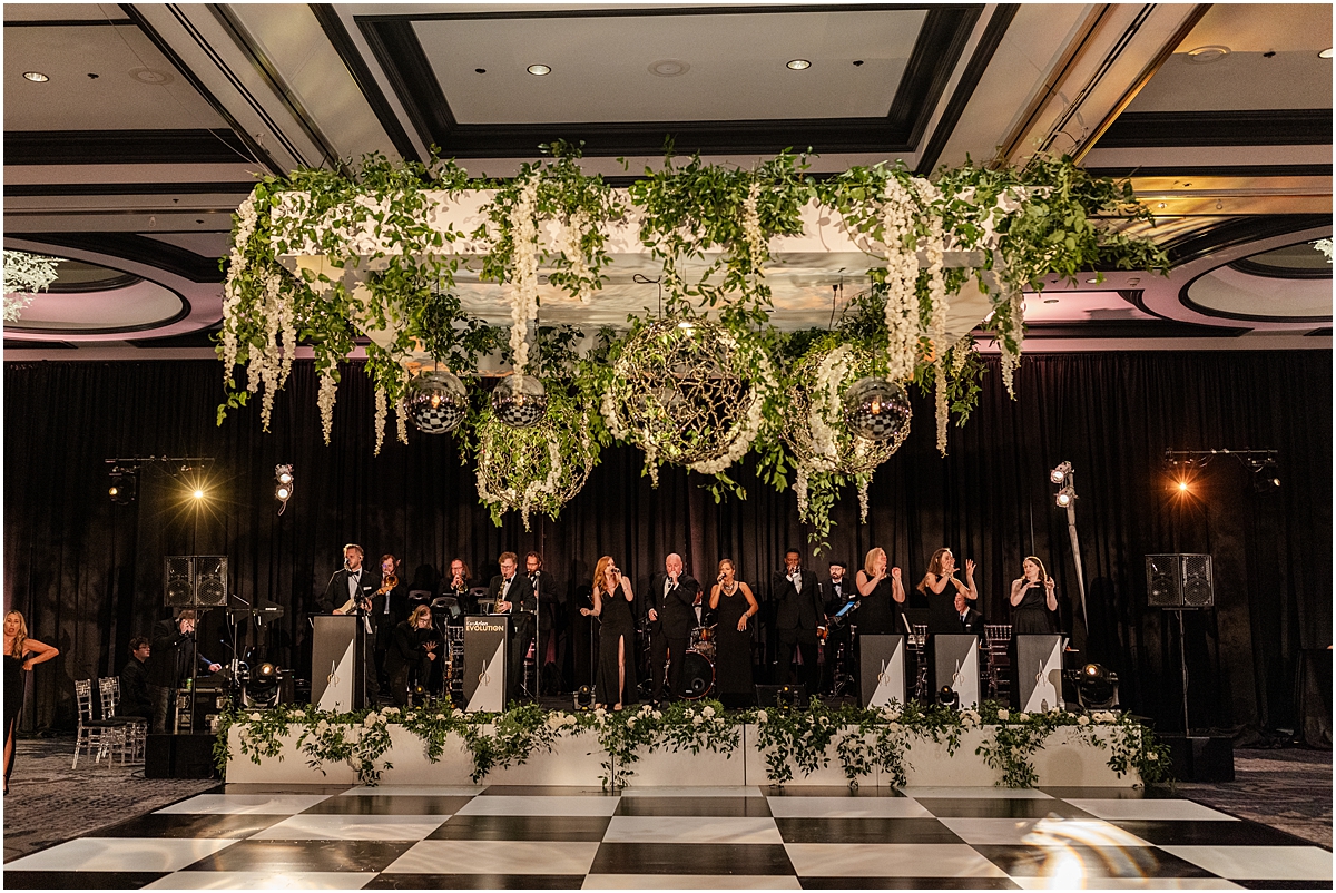 live band playing at wedding reception in Chicago 