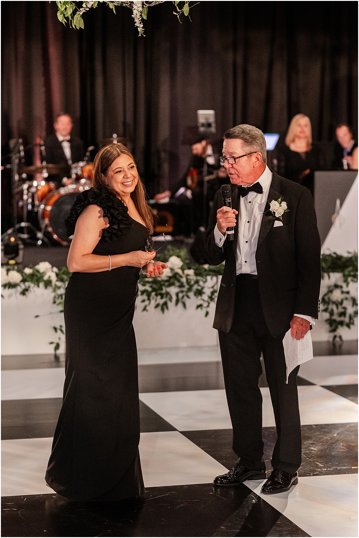 parents of the newlyweds give wedding toast