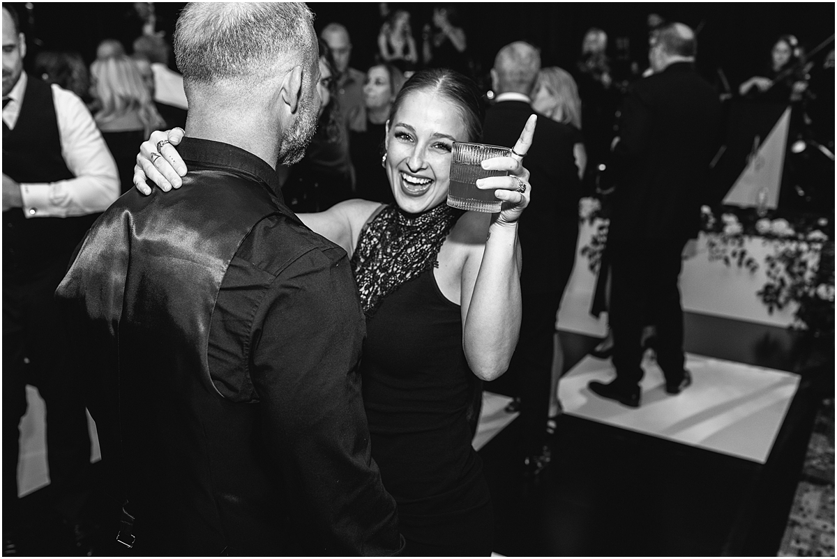 couples dancing at reception 